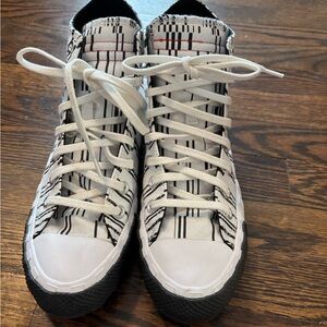Converse Black and White High-Top Canvas Sneakers